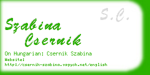 szabina csernik business card